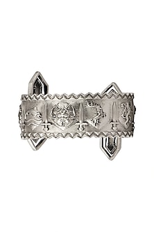 Silver Finish Song Of The Swords Cuff by Masaba