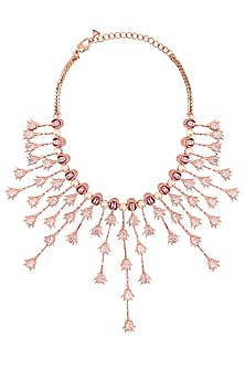 Rose Gold Plated Cluster Necklace by Outhouse