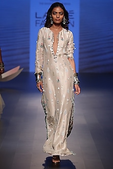 Stone Embroidered Slit Kaftan by Payal Singhal