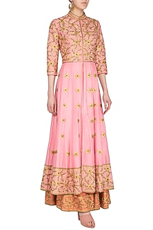 Pink and ivory embroidered lehenga set available only at Pernia's Pop ...
